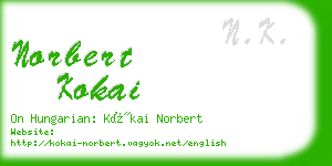 norbert kokai business card